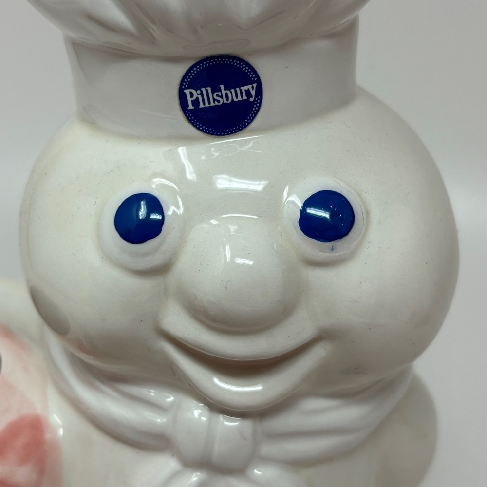 Pilsbury Dough Boy Vintage Kitchen Utensil Holder Funfetti Cupcake 1992 Taiwan - Picture 3 of 11